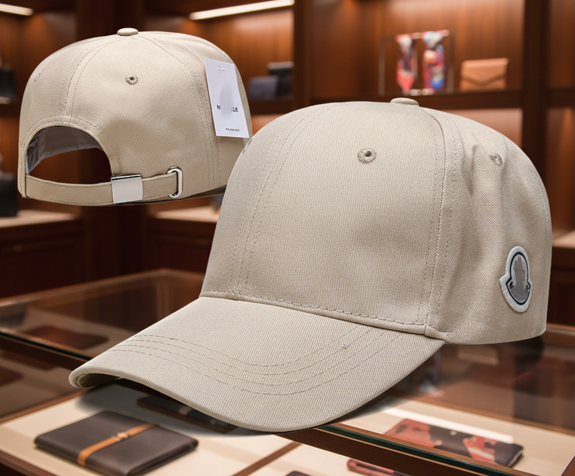 Unisex Korean Style Sun Protection Baseball Cap Beige - Moncler - Cnfans - $10.16