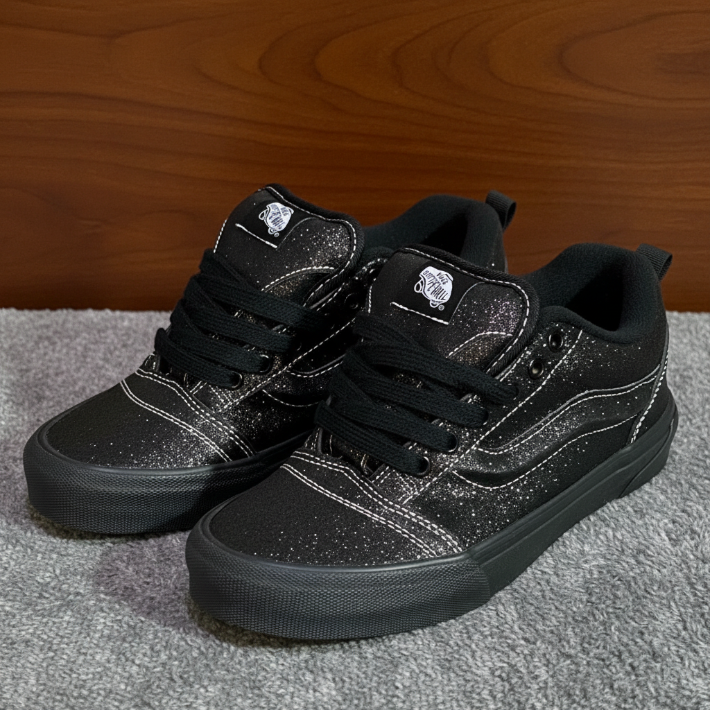 Knu Skool Low Top Skate Shoes Galaxy Black - Vans - Cnfans - $29.03