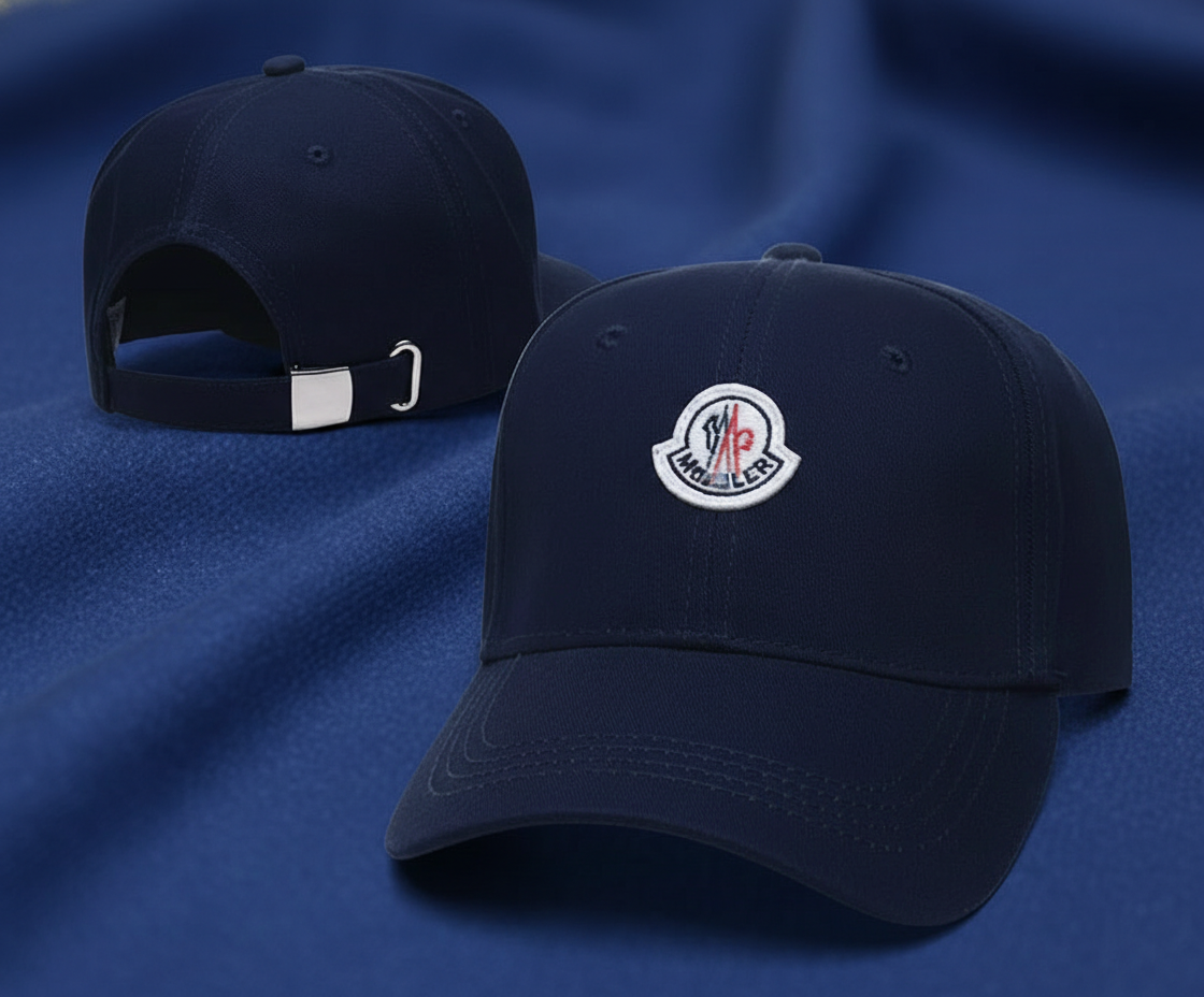 Unisex Korean Style Cotton Baseball Cap Sun Protection Navy - Moncler - Cnfans - $10.16